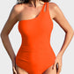 Chic Asymmetrical One-Shoulder One Piece Swimsuit for Women Beach Vacation
