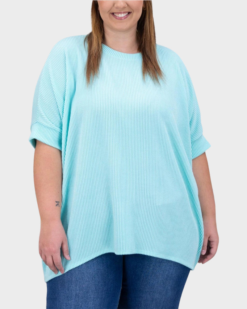 Luxurious Soft Ribbed Dolman Sleeve Top - Oversized, Flowy, Versatile Comfort