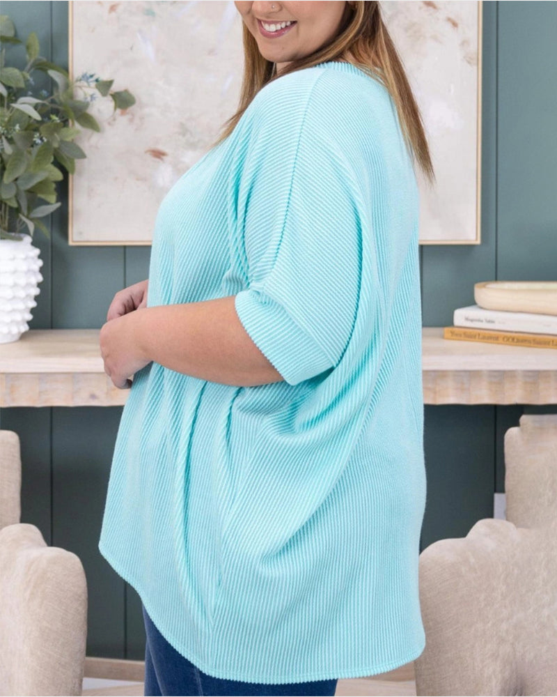Luxurious Soft Ribbed Dolman Sleeve Top - Oversized, Flowy, Versatile Comfort