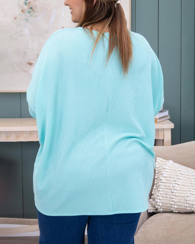 Luxurious Soft Ribbed Dolman Sleeve Top - Oversized, Flowy, Versatile Comfort