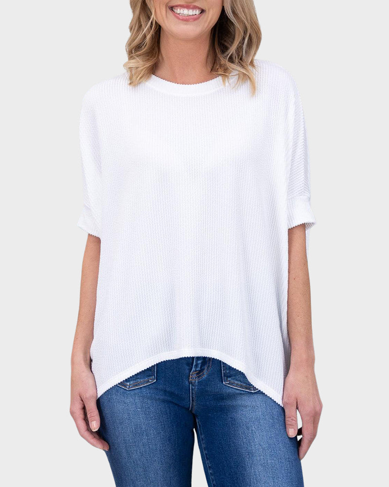 Luxurious Soft Ribbed Dolman Sleeve Top - Oversized, Flowy, Versatile Comfort