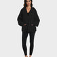 Comfortable Oversized Unisex Acid Wash Zip Hoodie with Distressed Brushed Fleece