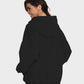 Comfortable Oversized Unisex Acid Wash Zip Hoodie with Distressed Brushed Fleece