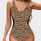 SheCurve Plunge Lace-Up Corset Sculpting One-Piece Swimsuit Flattering Beachwear