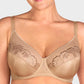 Luxurious Plus Size Pearl Shimmer Lace Minimizer Bra for Full Figure Support