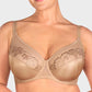 Luxurious Plus Size Pearl Shimmer Lace Minimizer Bra for Full Figure Support