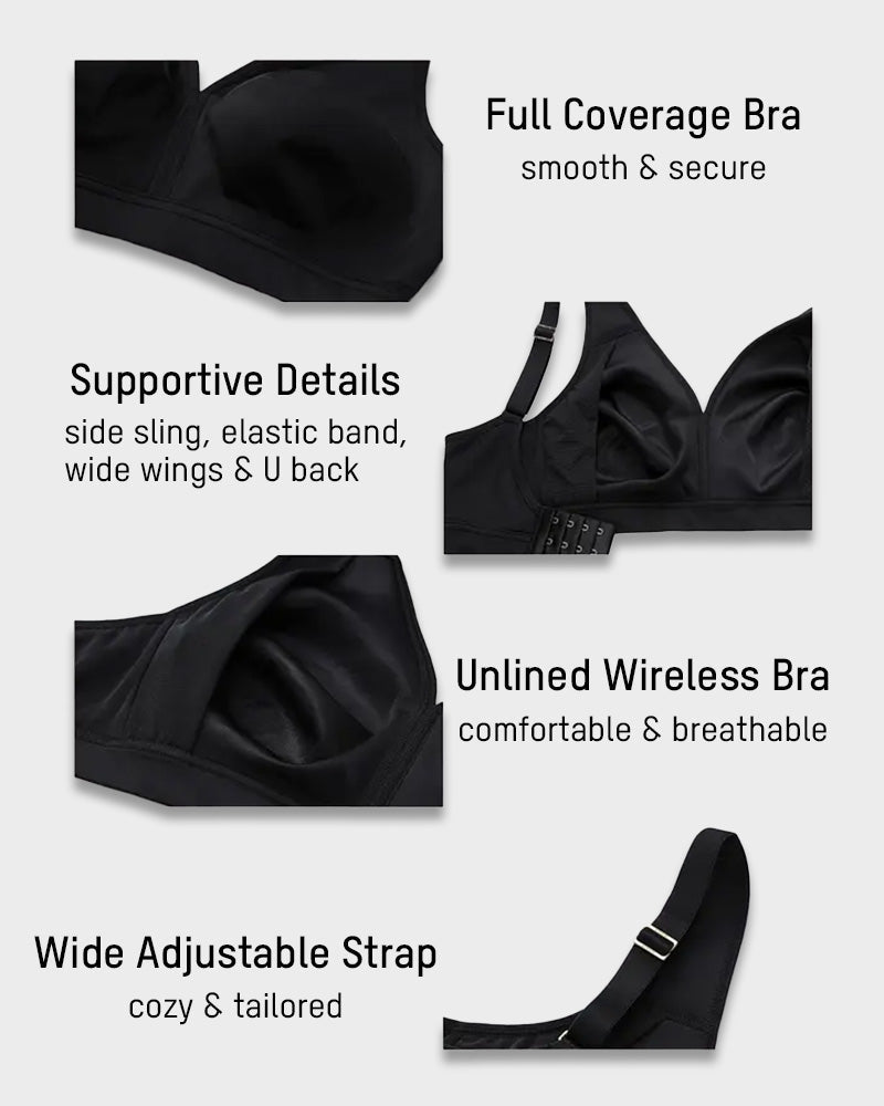 Ultimate Plus Size Full Coverage Wireless Bra for Supreme Comfort and Support