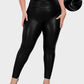 Chic Plus Size High-Waist Fleece-Lined Faux Leather Leggings - Warm & Stylish