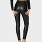 Chic Plus Size High-Waist Fleece-Lined Faux Leather Leggings - Warm & Stylish