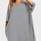 Luxurious Plus Size Ultra-Soft Bamboo Blend Oversized Shirt Sleepwear with Pockets