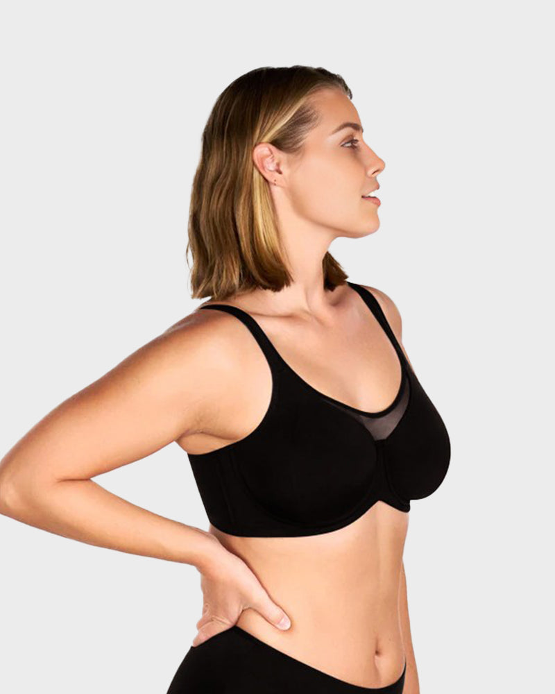 Comfortable Plus Size Cooling Full Coverage Minimizer Underwire Bra