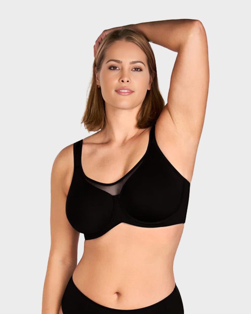 Comfortable Plus Size Cooling Full Coverage Minimizer Underwire Bra