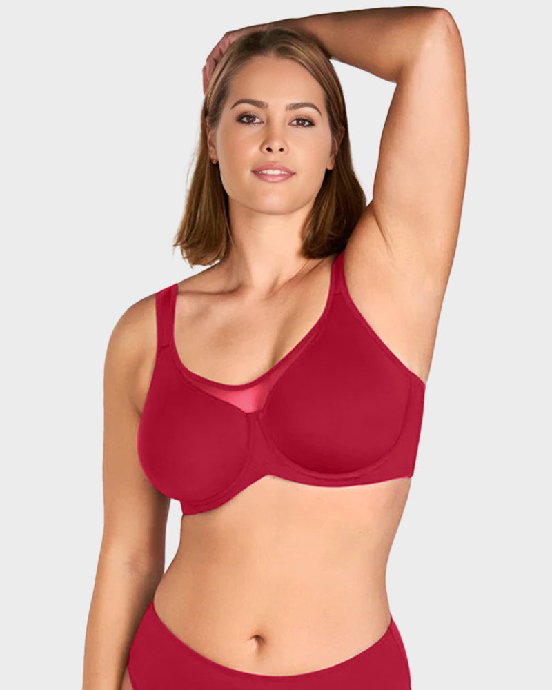Comfortable Plus Size Cooling Full Coverage Minimizer Underwire Bra