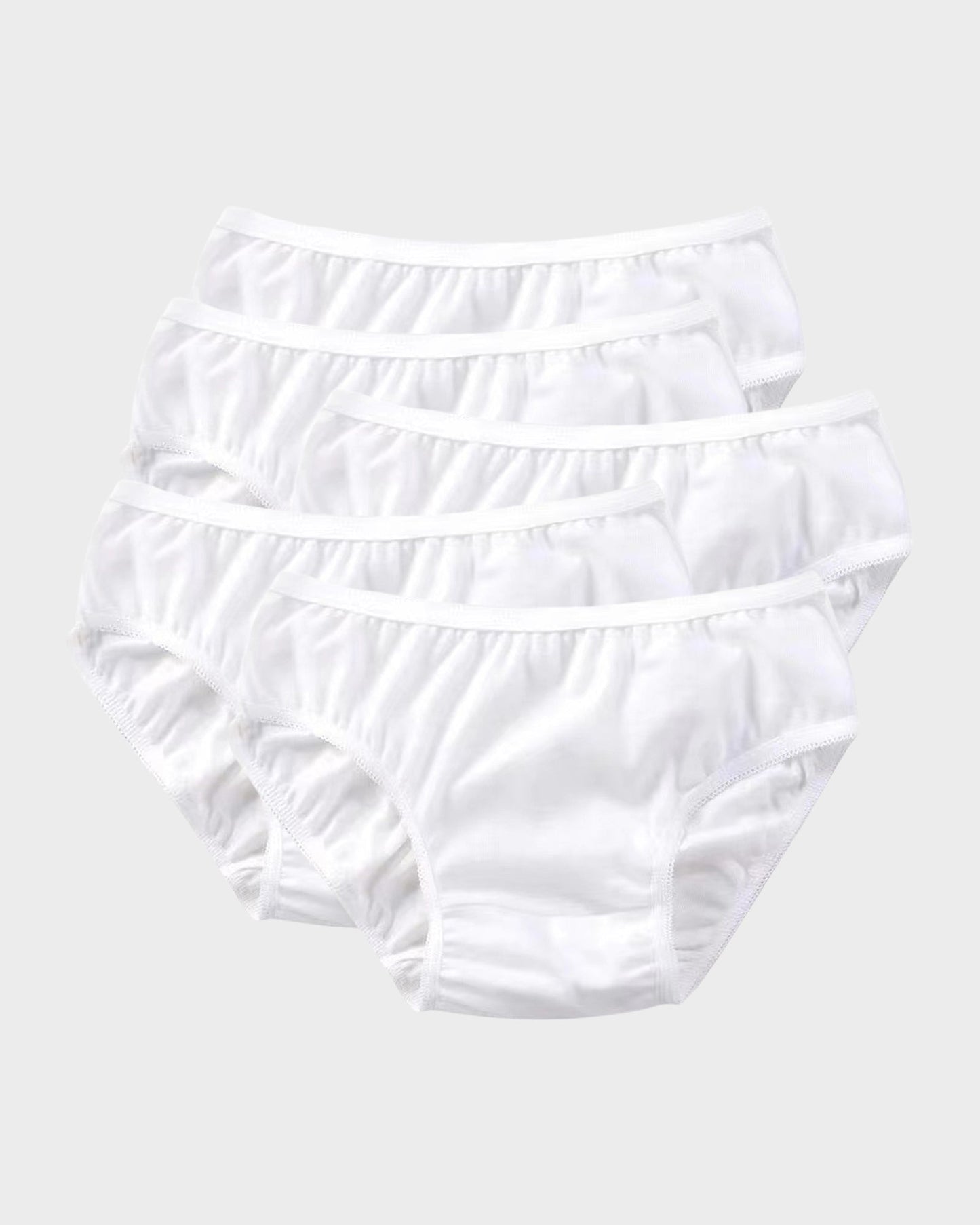 Soft Sterilized Disposable Cotton Briefs 5-Pack for Travel & Comfort