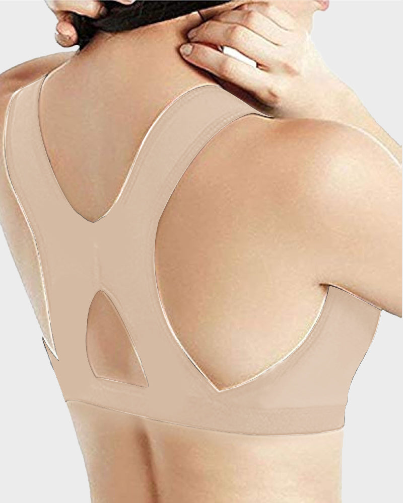 Comfortable Post-Surgery Front Closure Recovery Sports Bra for Gentle Healing Support