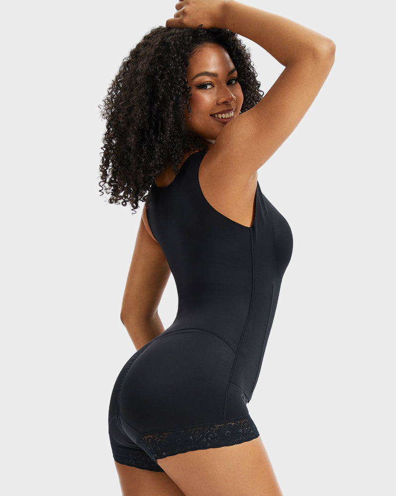 Seamless PowerMesh Double-Layer Tummy Control Bodysuit Shapewear for Women
