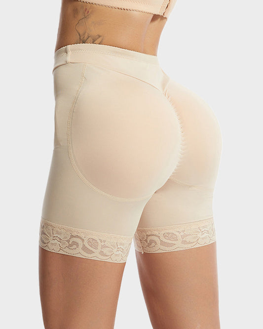 Ultimate High-Waist Butt Lifting Shorts with Removable Hip Pads & Tummy Control