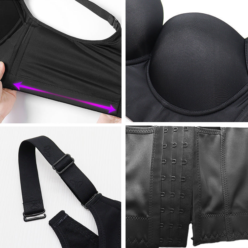 SheCurve® Wireless Full-Coverage Back Smoothing Push-Up Bra for Everyday Comfort