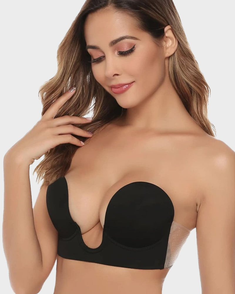 Seamless Strapless Push-Up Plunge Bra for Ultimate Support & Natural Lift