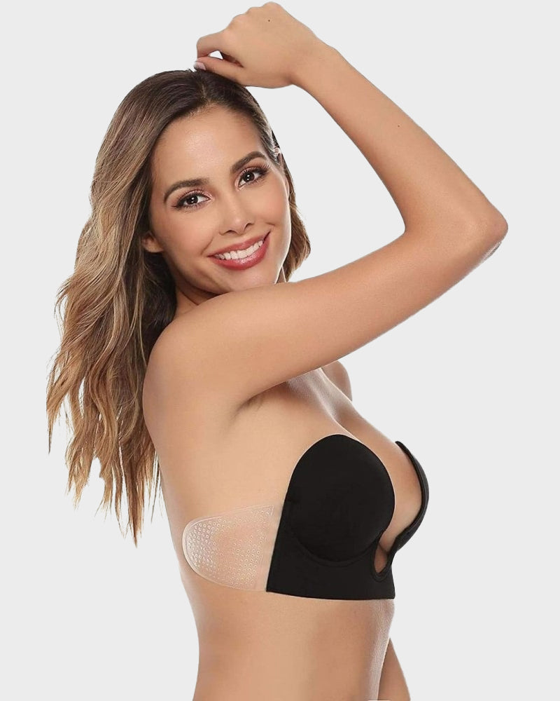 Seamless Strapless Push-Up Plunge Bra for Ultimate Support & Natural Lift