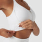 Quick-Dry Front Zipper Push-Up Sports Bra for Women with Adjustable Crisscross Back