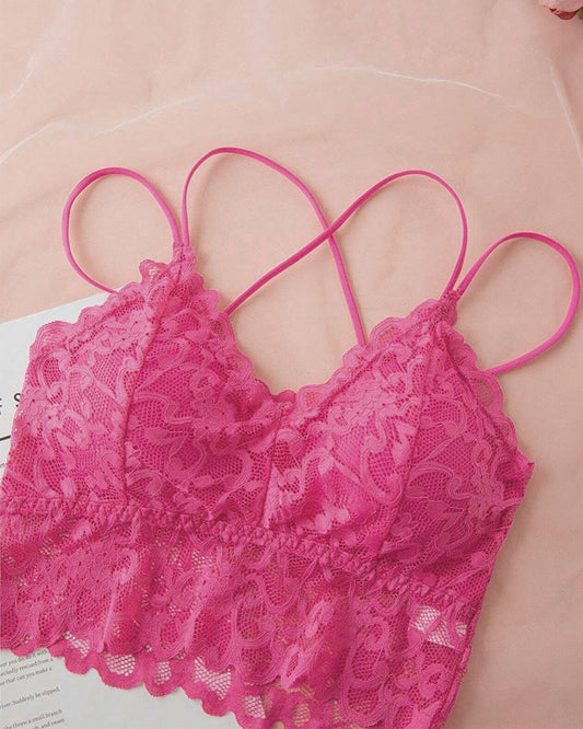 SheCurve Romantic Lace Bralette & Panty Set, Wireless, Padded Lingerie Bundle
