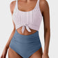 Ruched Tie-Knot Tummy Control One-Piece Swimsuit