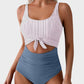Flattering Ruched Tie-Knot Tummy Control One-Piece Swimsuit for Women