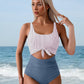 Flattering Ruched Tie-Knot Tummy Control One-Piece Swimsuit for Women