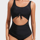 Flattering Ruched Tie-Knot Tummy Control One-Piece Swimsuit for Women