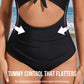 Flattering Ruched Tie-Knot Tummy Control One-Piece Swimsuit for Women