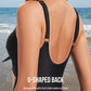 Flattering Ruched Tie-Knot Tummy Control One-Piece Swimsuit for Women