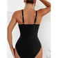 Elegant Mesh Tummy Control One-Piece Swimsuit with Deep V-Neck & Backless Design