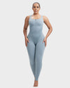 Women's Sweat Sauna Compression Workout Jumpsuit with Tummy Control