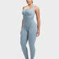 Women's Sweat Sauna Compression Workout Jumpsuit with Tummy Control