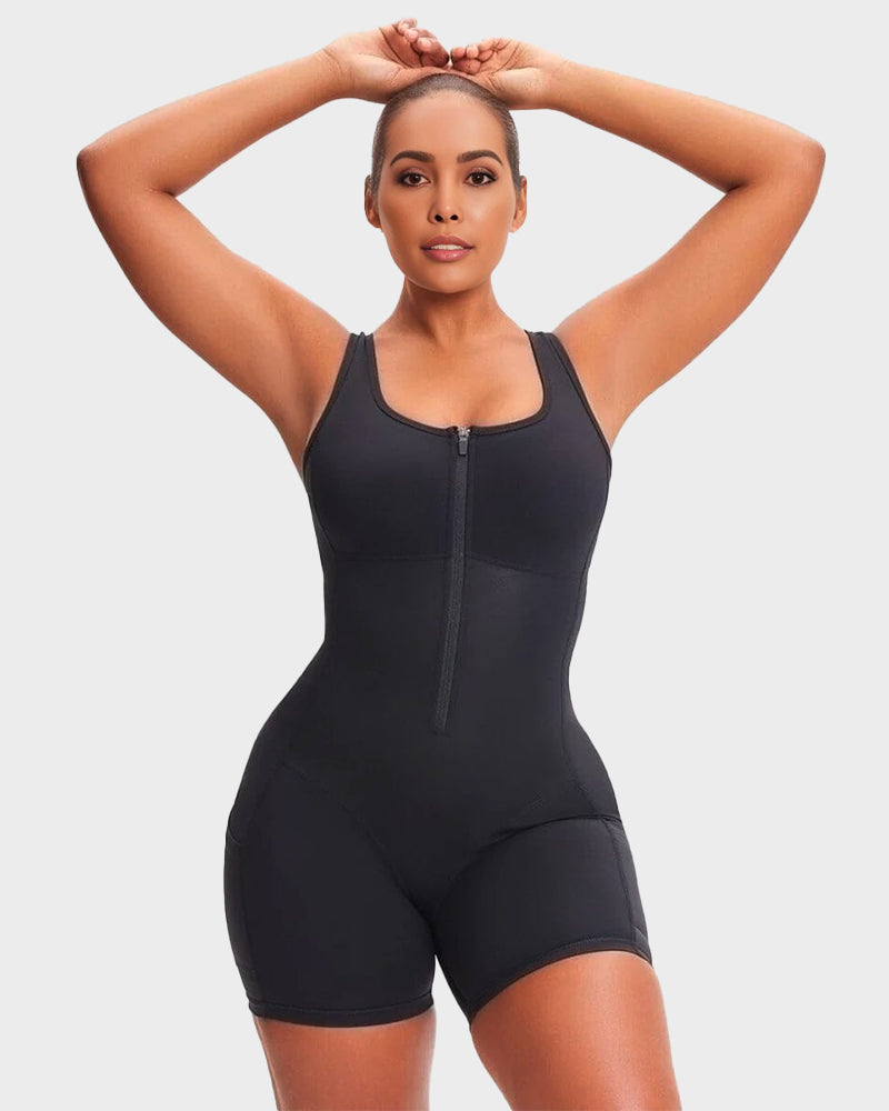 SheCurve Women's Sculpt & Sweat Sauna Workout Romper for Enhanced Fitness