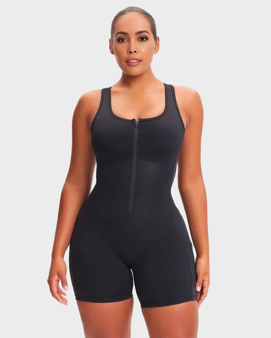 SheCurve Women's Sculpt & Sweat Sauna Workout Romper for Enhanced Fitness
