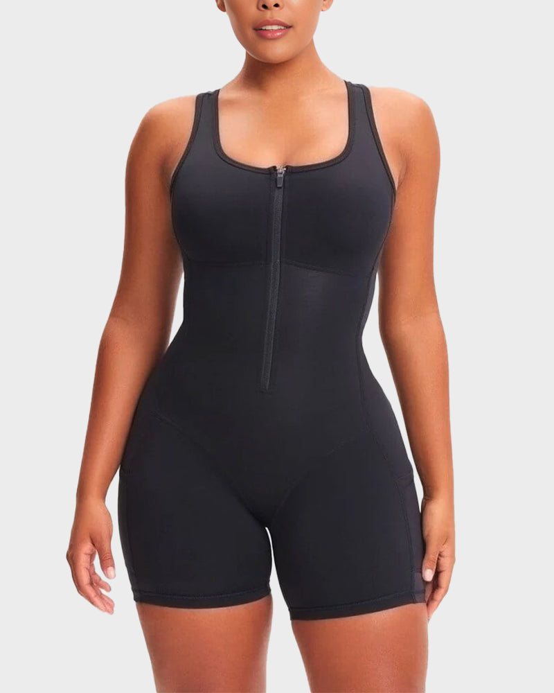 SheCurve Women's Sculpt & Sweat Sauna Workout Romper for Enhanced Fitness