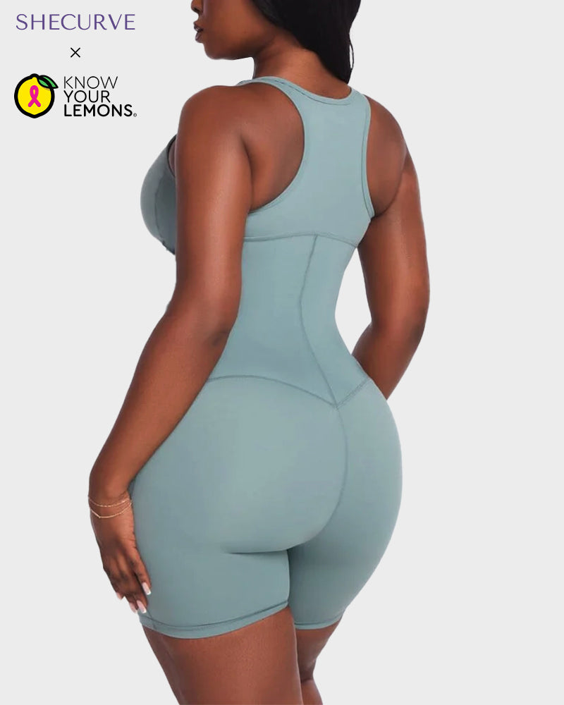 SheCurve Women's Sculpt & Sweat Sauna Workout Romper for Enhanced Fitness