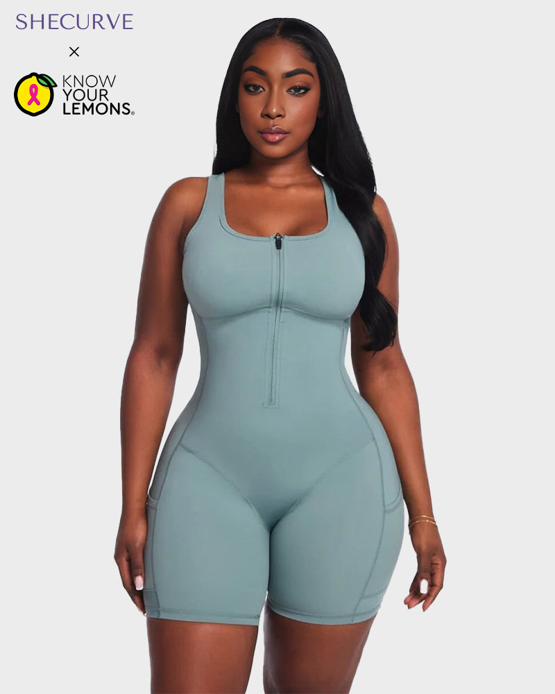 SheCurve Women's Sculpt & Sweat Sauna Workout Romper for Enhanced Fitness