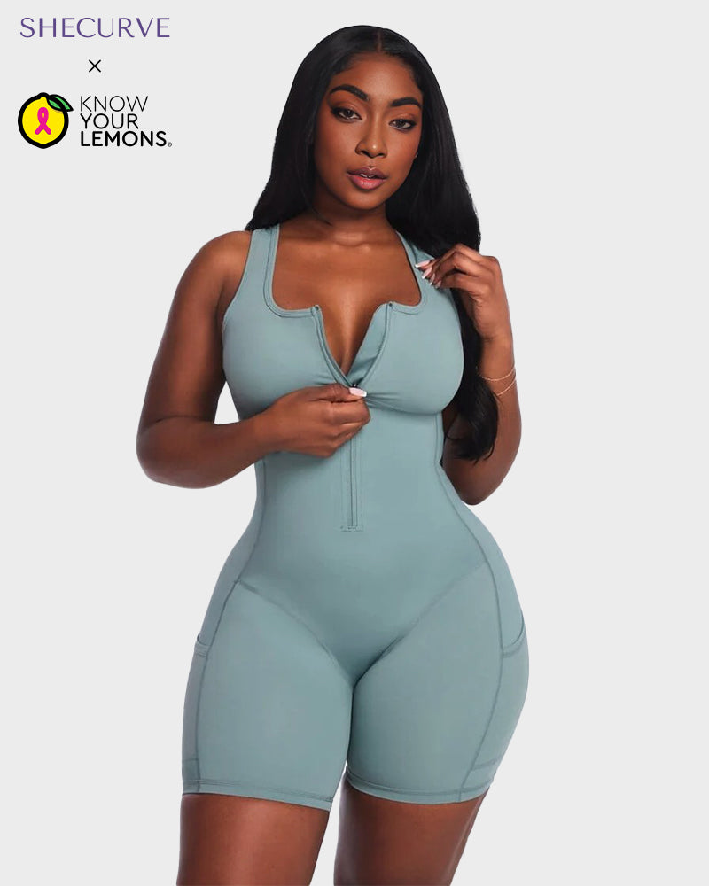 SheCurve Women's Sculpt & Sweat Sauna Workout Romper for Enhanced Fitness