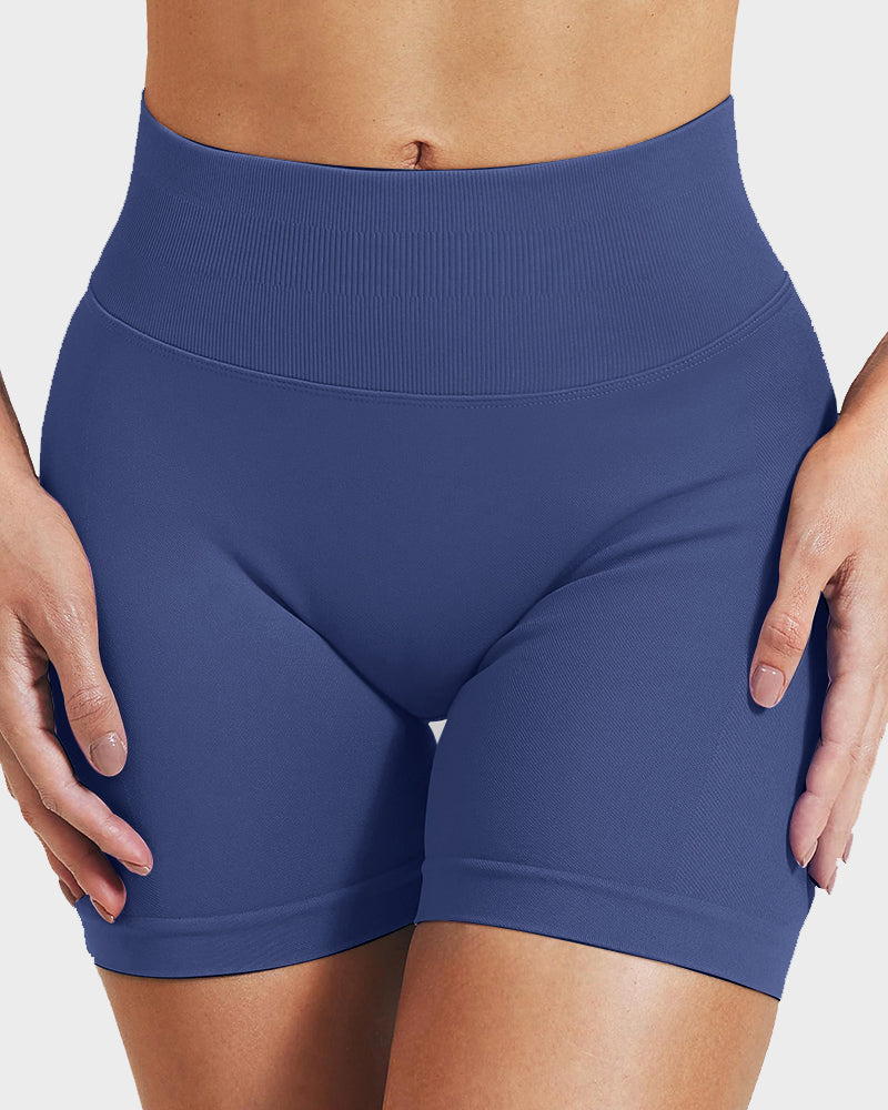 Seamless High-Waist Sculpting Shorts with Scrunch Butt Lift for Enhanced Curves & Support