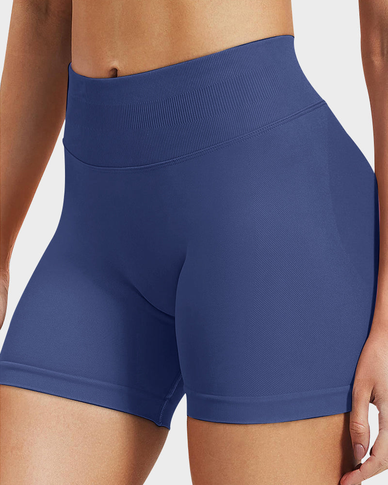 Seamless High-Waist Sculpting Shorts with Scrunch Butt Lift for Enhanced Curves & Support