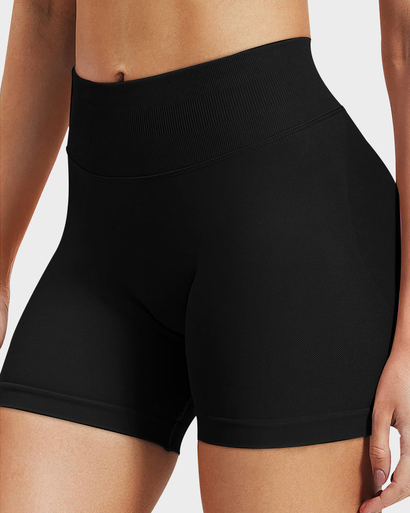 Seamless High-Waist Sculpting Shorts with Scrunch Butt Lift for Enhanced Curves & Support