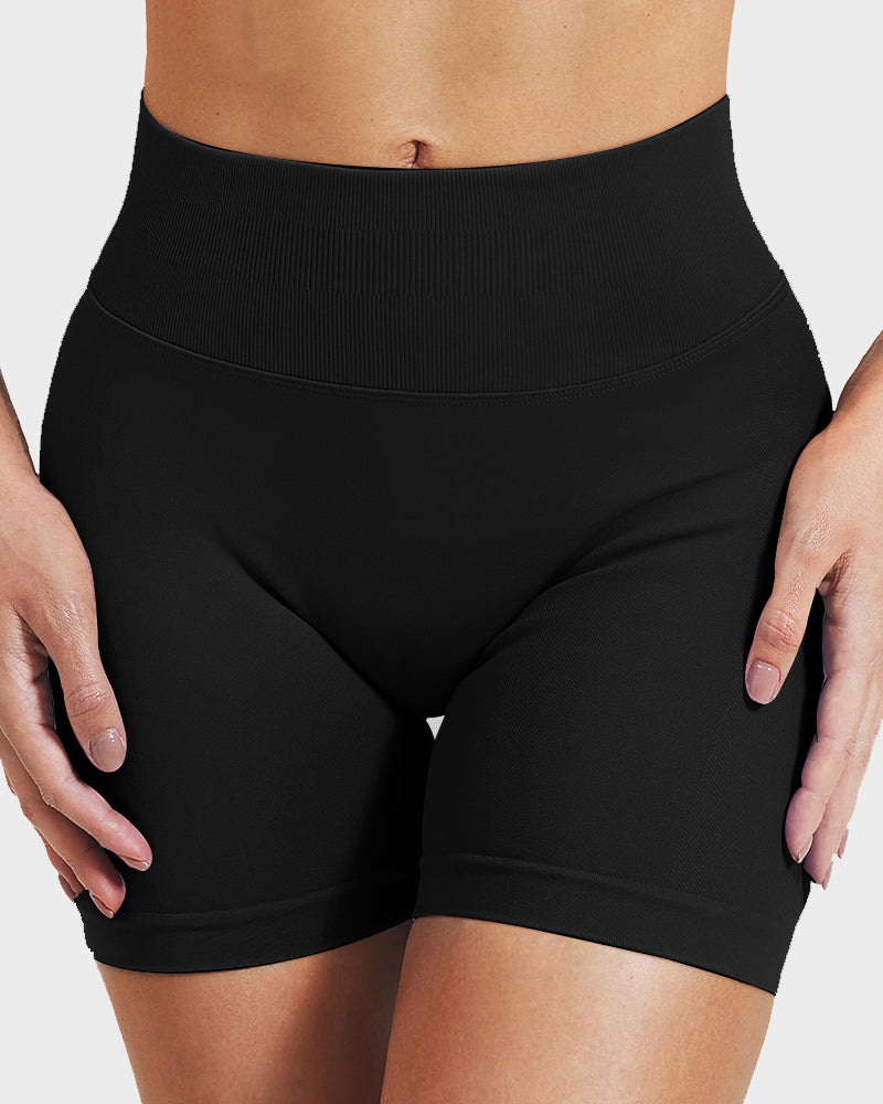 Seamless High-Waist Sculpting Shorts with Scrunch Butt Lift for Enhanced Curves & Support
