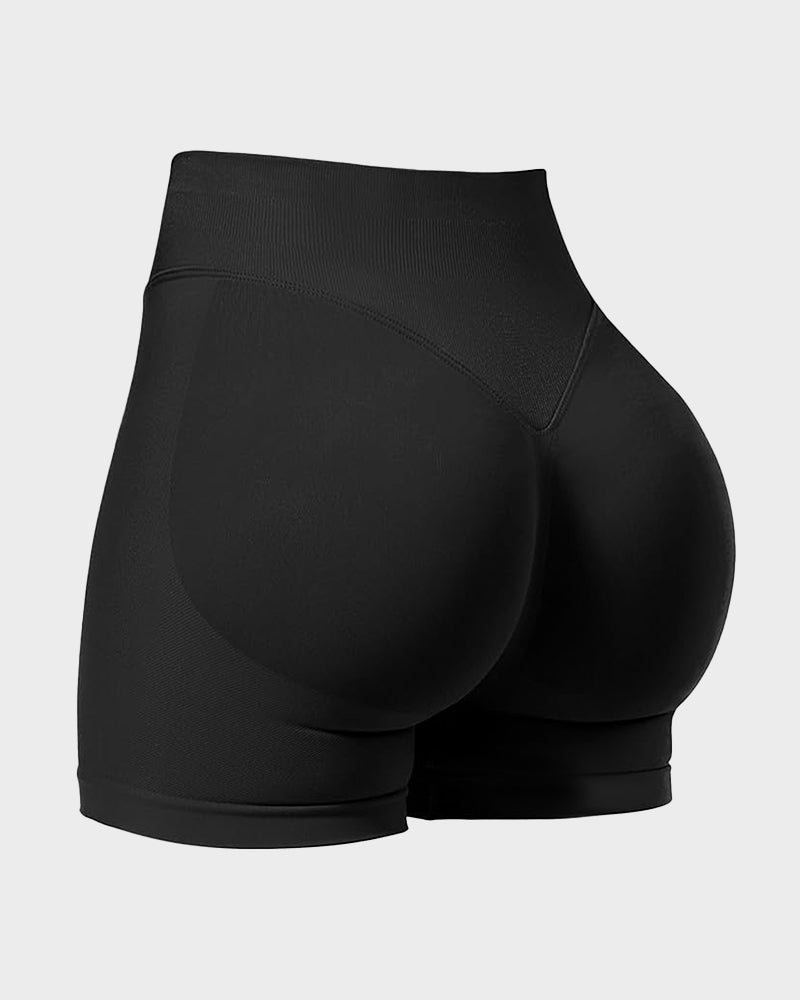 Seamless High-Waist Sculpting Shorts with Scrunch Butt Lift for Enhanced Curves & Support