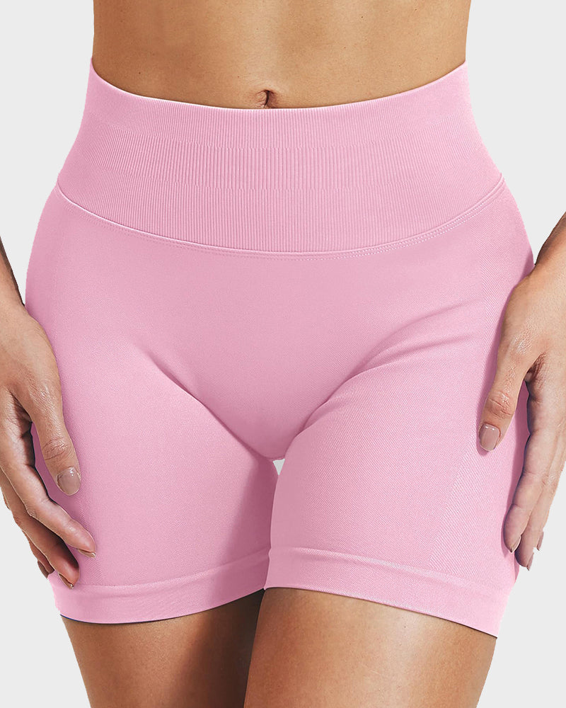 Seamless High-Waist Sculpting Shorts with Scrunch Butt Lift for Enhanced Curves & Support