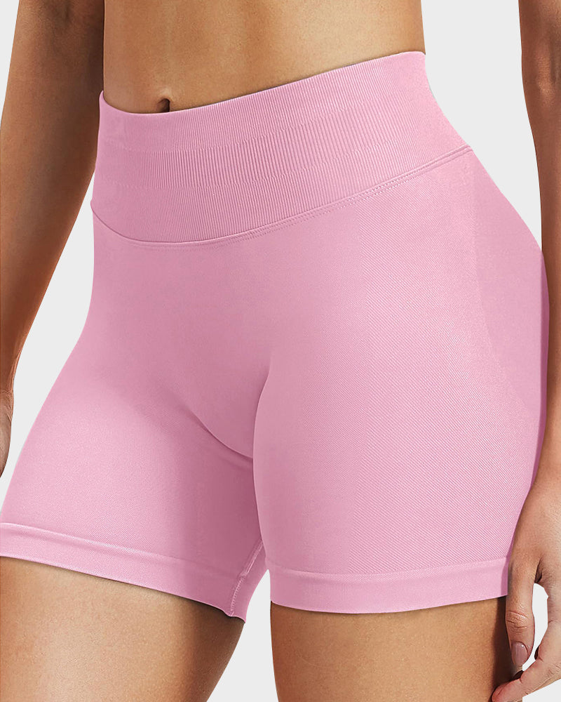 Seamless High-Waist Sculpting Shorts with Scrunch Butt Lift for Enhanced Curves & Support