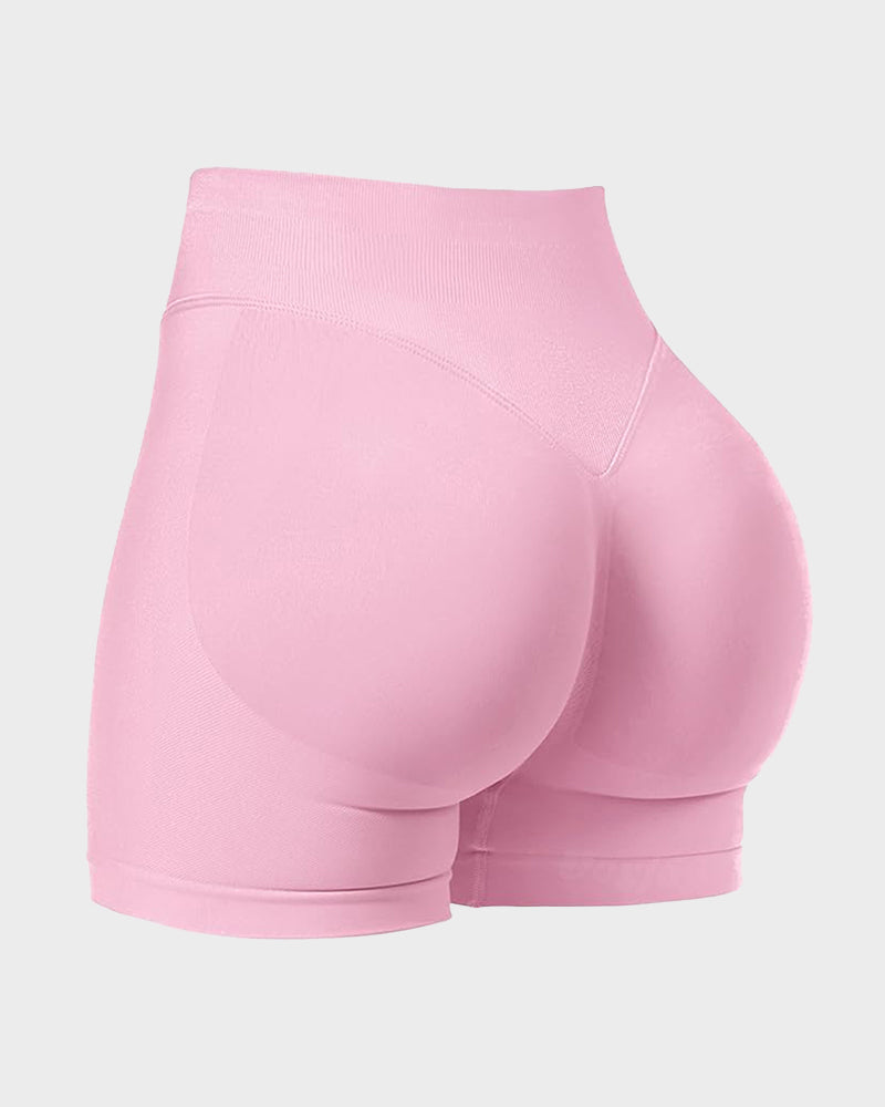 Seamless High-Waist Sculpting Shorts with Scrunch Butt Lift for Enhanced Curves & Support