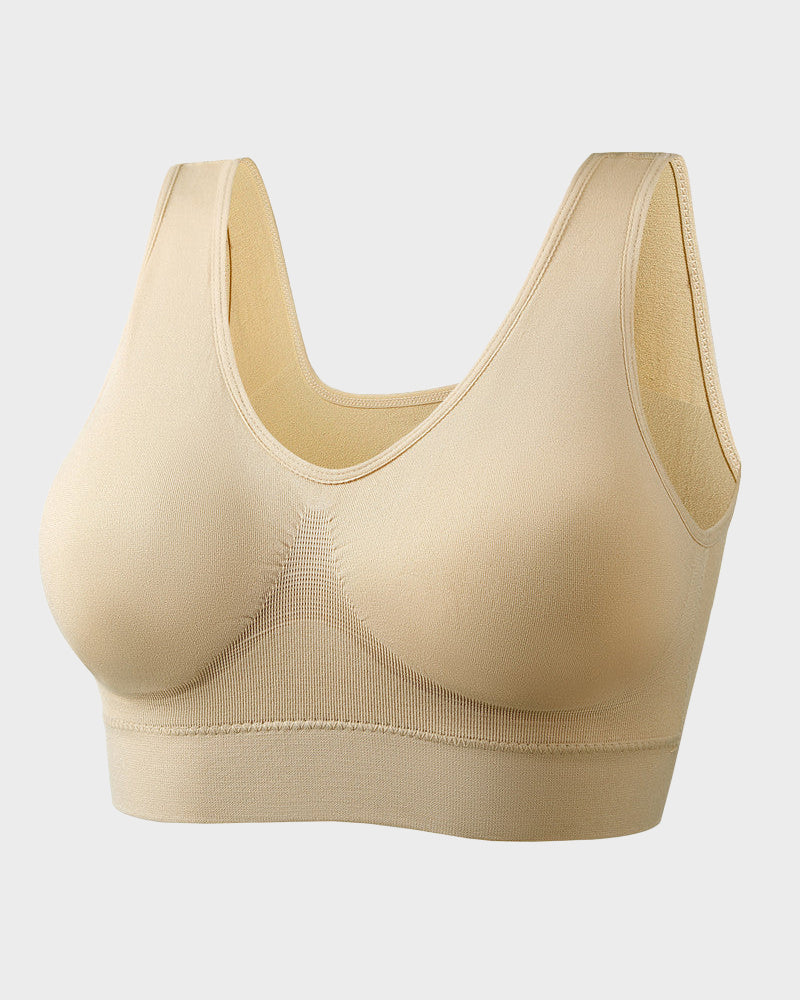 SheCurve Seamless Comfort Wireless Sports Bra with Removable Pads & Wide Straps